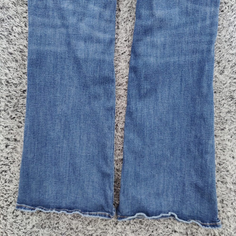 American Eagle Womens Super High Rise Flare Wide 70s Festival Retro Jeans 4 Blue - Picture 13 of 16